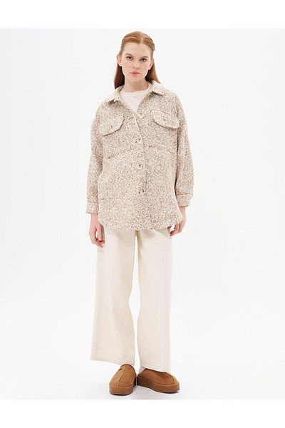 Kayra Camel Jacket - Λεπτομέρεια διπλής τσέπης
