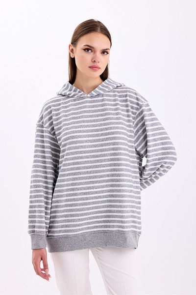 PASTELASTORE Striped Knitwear Oversize Sweatshirt