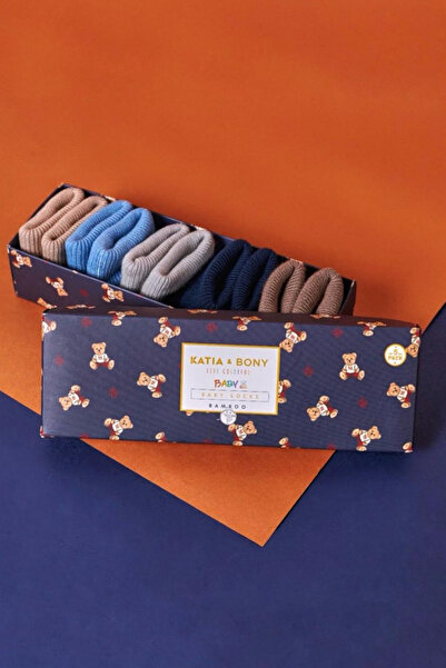 Katia&Bony مجموعة من 5 جوارب أطفال من الخيزران حديثي الولادة ملونة
