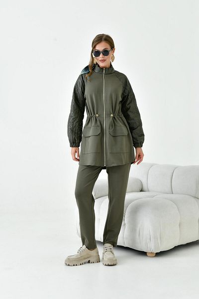 FTZ WOMEN Women's Quilted Suit Khaki 30946