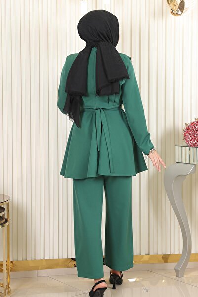 Modamihram Smaragd-Kettengürtel-Anzug – Modell 18001