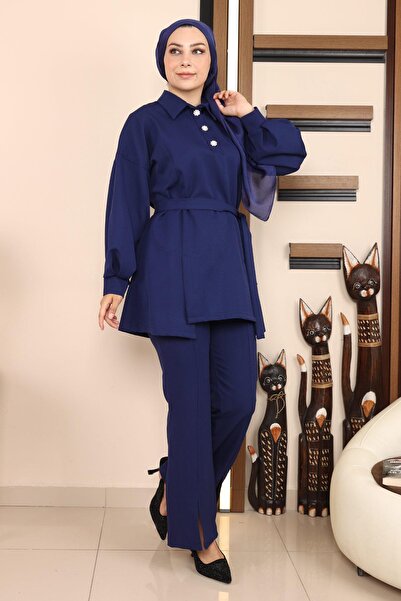 Modamihram Slit Suit Indigo 19129