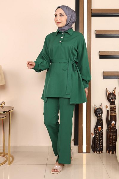 Modamihram Slit Suit Emerald 19129
