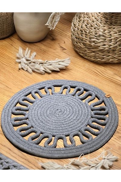 CARPELLA HOME Straw Colored Modern Look Natural Jute - 33X33 Cm, American Service, Supla