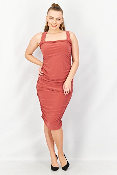 Asos Design Women Tall Solid Midi Dress, Dark Rose
