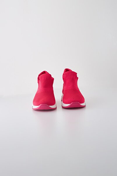 Katia&Bony Dětské ponožkové boty s barevným fuchsiovým potiskem