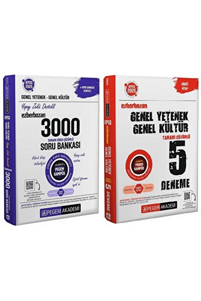 Pegem Akademi Yayıncılık Pegem 2025 KPSS Genel Yetenek Genel Kültür EZBERBOZA...