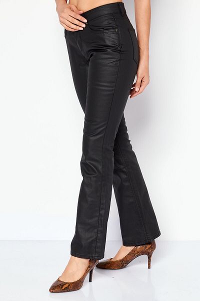 Asos Design Women Plain Low Rise Flare Pants, Black