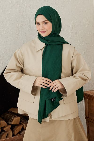 Modakaşmir Silky Jacquard Series Shawl with Welle Pattern