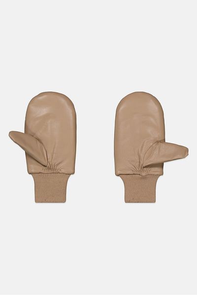 My Accessories London Women Leather Gloves, Tan