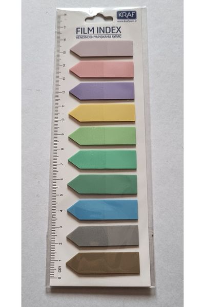 Modellino Pastel Colors Transparent Arrow Kraf Film Index (Pp) 10 Colors 200 Sheets 12X44Mm