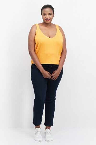 Asos Design Women V-Neck Sleeveless Plain Tank Top, Orange