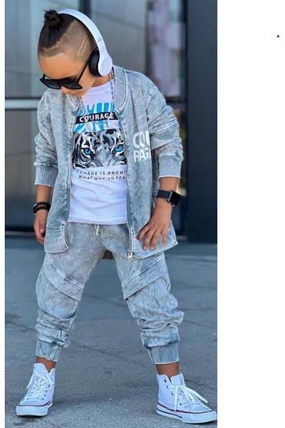 RAPAPA Boy Washed 3 Piece Jacket Suit 2031