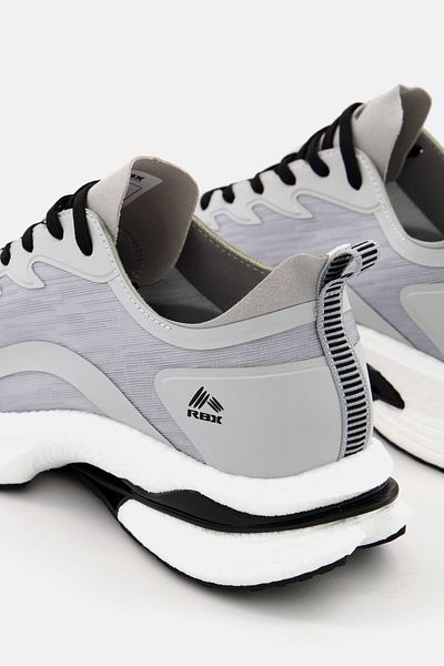 RBX Men Lace Up Brand Logo Running Shoes, Grey