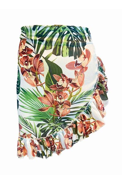 Bolder Frida Tropical Patterned - Short Ruffle Pareo