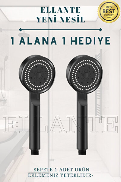 High Pressure Adjustable Shower Head with 5 Functions Noble Black Shower Head 1 Space 1 Gift