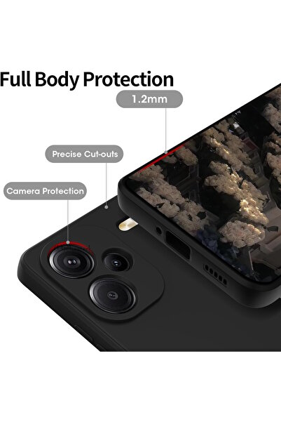 m.tk moveteck Xiaomi Redmi Note 13 Pro+ Plus Compatible Case Launch Camera Protected Matte Inside Velvet Soft Silicone