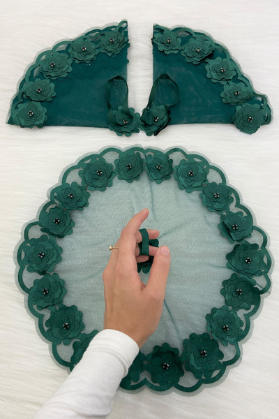 ZEYMERADE منديل العريس الأخضر، تفاصيل الحجر اللامع لحفلات الزفاف، وصيفة العرو...