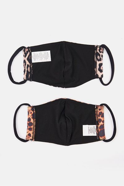 Onzie 2 Pieces Leopard Face Masks 28 L x 11 H cm, Multicolor