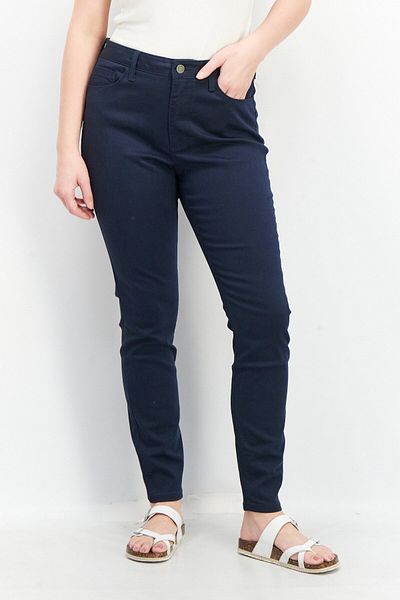 Market And Spruce Women Olivia Skinny Fit High Rise Plain Pants, Navy