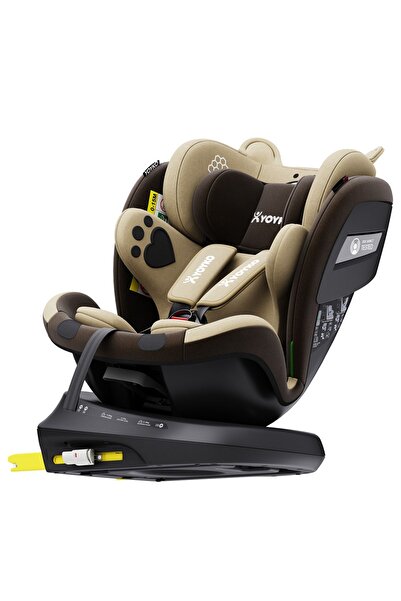 YOYKO Markgross Yeni Bear 360 ° Dönebilir Yatabilir i-Size 0-36 Kg OtoKoltuğu ISOFIX/SIP/LATCH Kahverengi