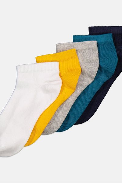 Tahari Toddlers Boy 5 Pair Ankle Socks, White