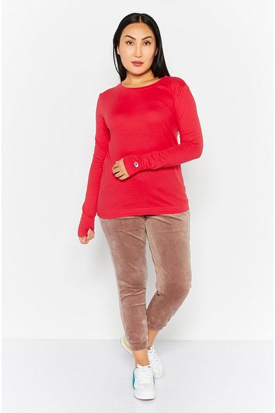Champion Women Sportswear Fit Long Sleeve Training Tops, Red
