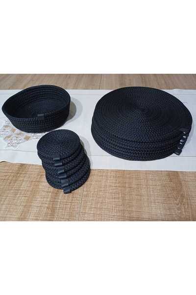 MY SHOPPİNG طقم مكون من 6 قطع من قواعد الجوت / السلة / الوقايات، قاعدة أطباق ...