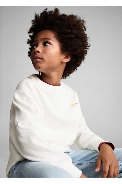 MANGO Kids Βαμβακερό φούτερ με σχέδιο