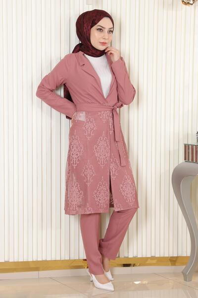 Modamihram بدلة دانتيل داستي روز 9331