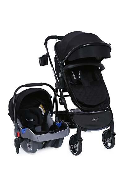 YOYKO City Seyahat Sistem Bebek Arabası 3 in 1 Siyah