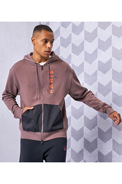 Nike Air Jordan X PSG Paris Saint-Germain Full-Zip Fleece Erkek Fermuarlı Swe...