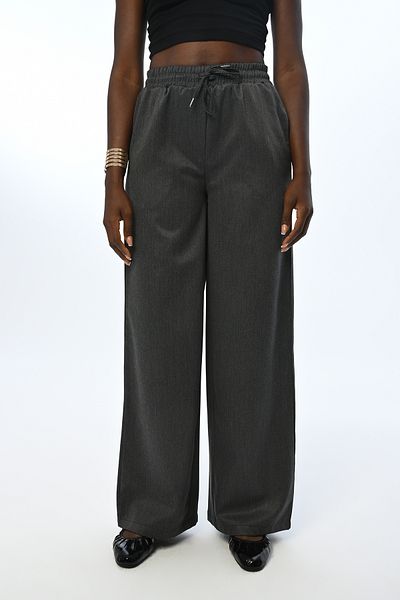 Orfeo Negro Women's with Elastic Waist Bowl Legs Solid Color Pants