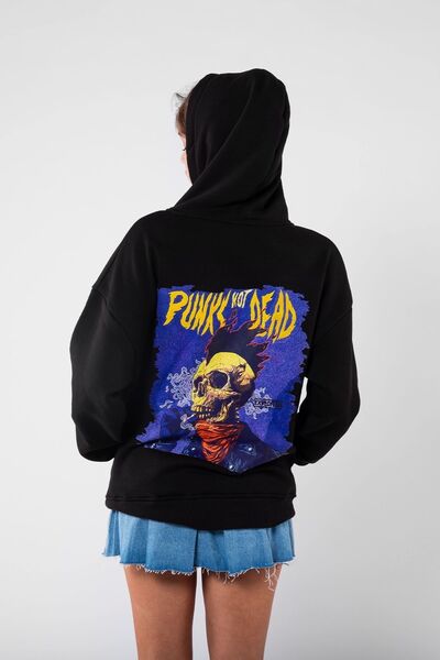 Bak Moda Crni pankeri nisu mrtvi Štampano unisex Oversize kroj hoodie