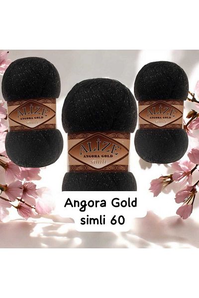 ÇEÇEN HOME (3 Τεμάχια) Alize Angora Gold Glitter 60 (100gr 500mt)