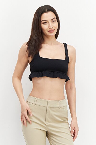 Asos Design Women U-Neck Sleeveless Plain Tops, Black