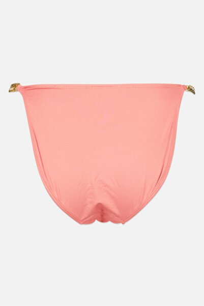 Asos Design Women Chain Detailed Pull On Bikini Bottom, Pink