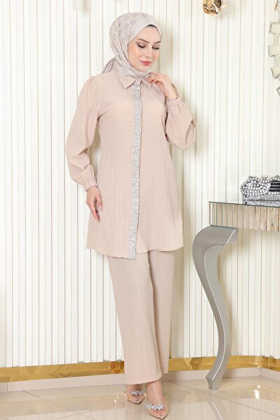 Modamihram Steindetail-Set Beige 19195