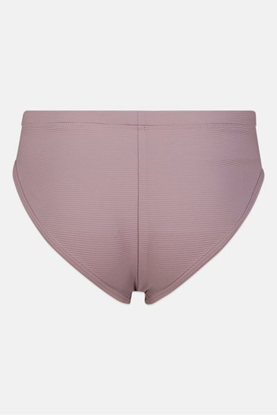 Asos Design Women Textured Pull On Bikini Bottom, Purple