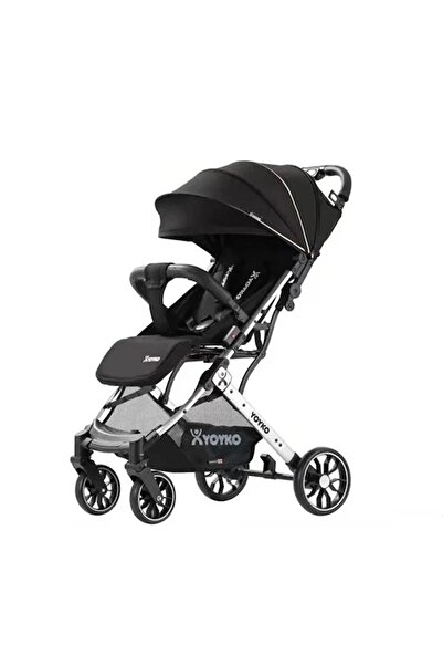 YOYKO Quantum Kabin Tipi Bebek Arabası Siyah Silver