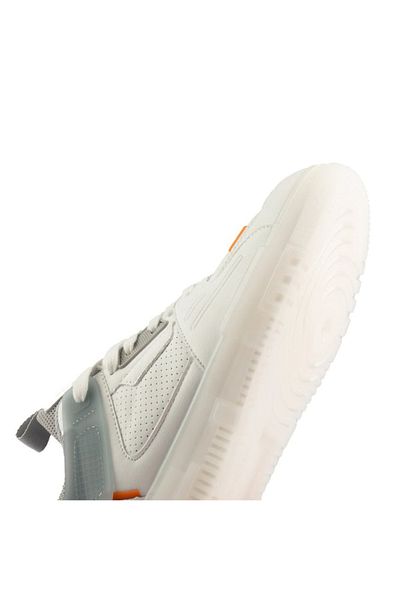 GAMELU 23YM Frey White Orange Γνήσιο δέρμα Χοντρό Πλατφόρμα Ορθοπεδική Σόλα Καθημερινά Αθλητικά Παπούτσια