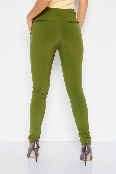 Asos Design Women Slim Fit Solid Chino Pants, Khaki