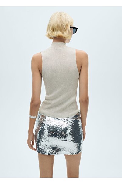 MANGO Woman Πλεκτή μπλούζα με γιακά Perkins lureks