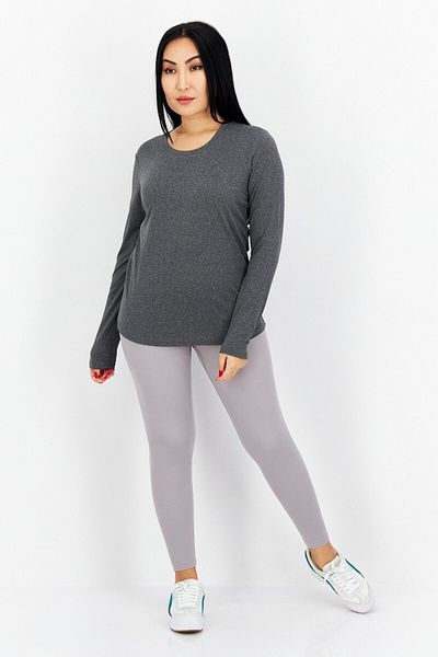 Fit Collective Women Sportswear Fit Long Sleeve Training Top, Charcoal