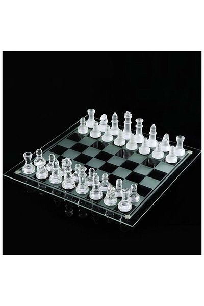 peanelife Glass Chess Game Set
