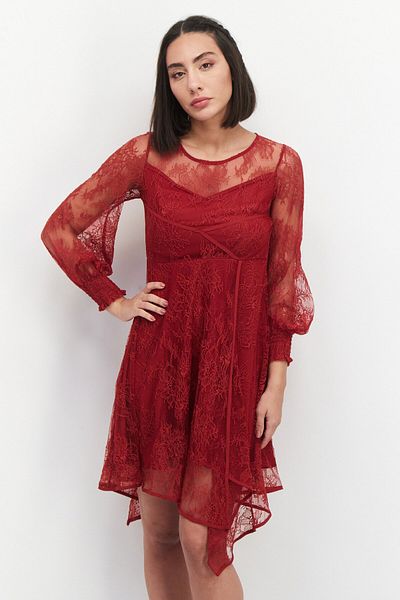 Vero moda maroon dress new arrivals