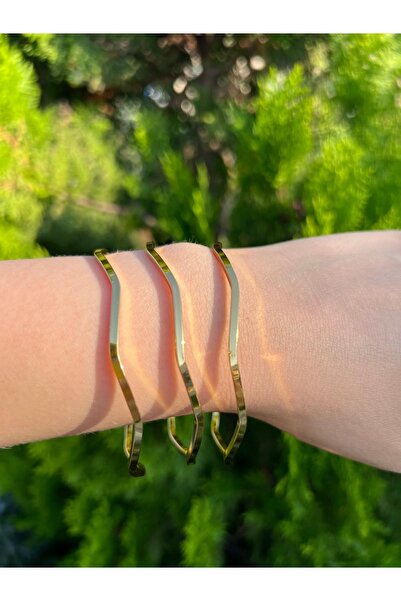 stainles steel 316L Original Stainless Steel Gold Color Women's Jewelry Store Type Wavy Zigzag Bracelet