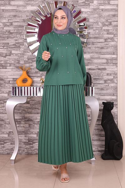 Modamihram Detailný oblek z perál a kameňov Emerald 19135