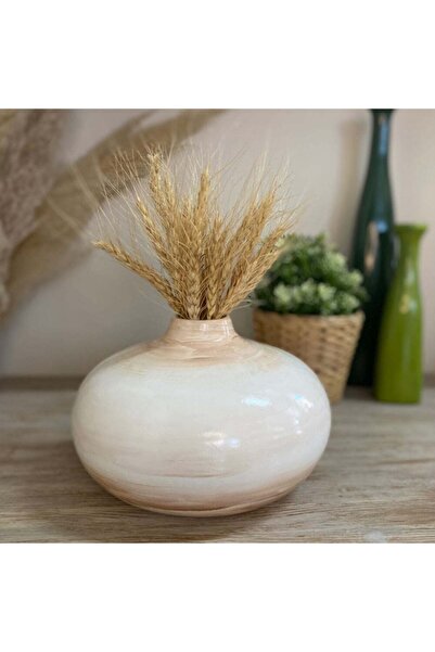 Genel Markalar Nordic Seri Seramik Yassı Vazo 23x16 Cm.