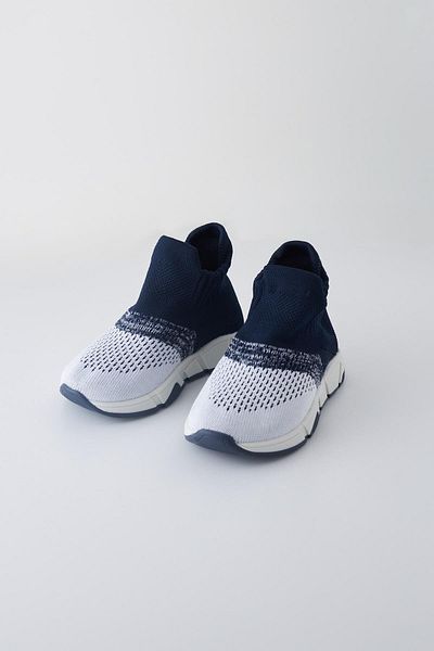 Katia&Bony Navy Blue White Children's Sock Shoes - Color Transition